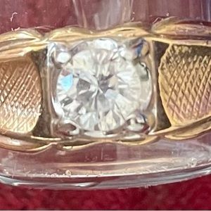 Men’s Size 13 Electro Plated Cubic Zirconia Ring